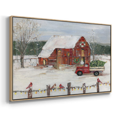 Christmas Farmyard, reproduction d'art sur toile