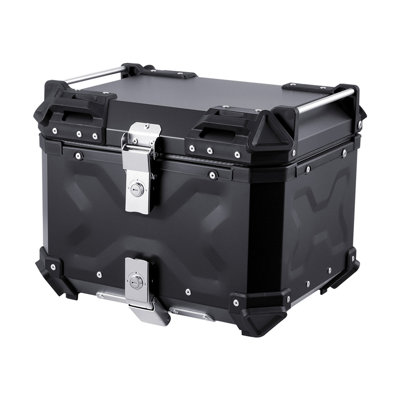 55L Motorcycle Top Case Universal Motorbike Tail Box with Leather Lining