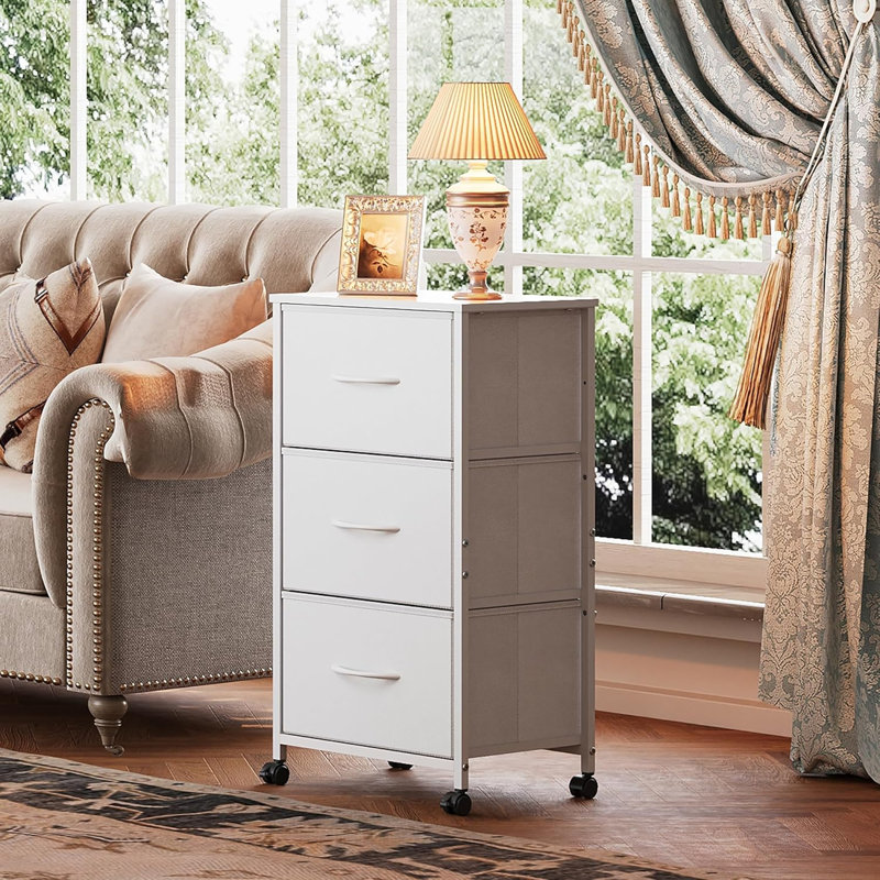 Commode à 3 tiroirs, Blanc