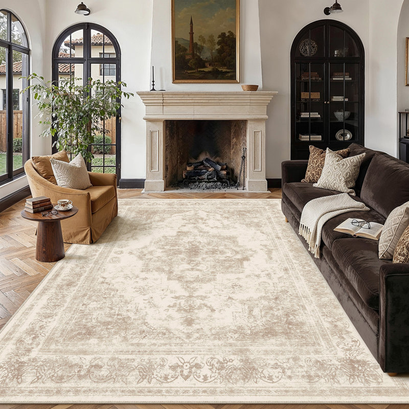 Tapis Aster Vintage Medallion, Beige, Rectangle 8'6" x 11'6"