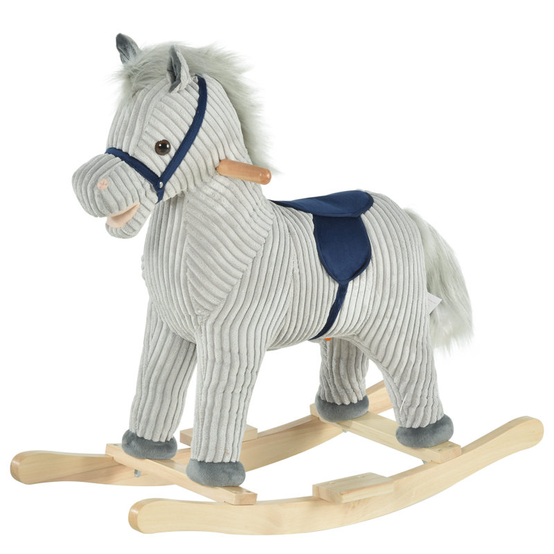 Cheval à bascule pour enfant en bas âge Qaba, pour enfants de 3 à 5 ans, fauteuil à bascule en bois