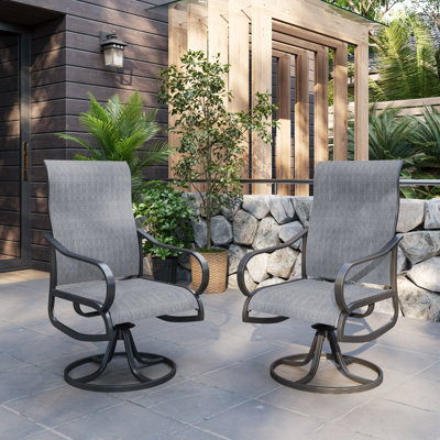 Julessa Swivel Patio Dining Armchair