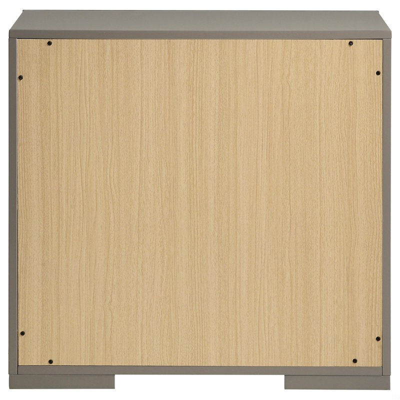 High Gloss 2-Drawer Nightstand Bedside Table