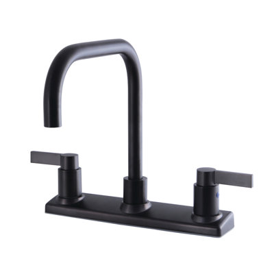 Kingston Brass NuvoFusion Two-Handle 2-Hole 8" Centerset Kitchen Faucet