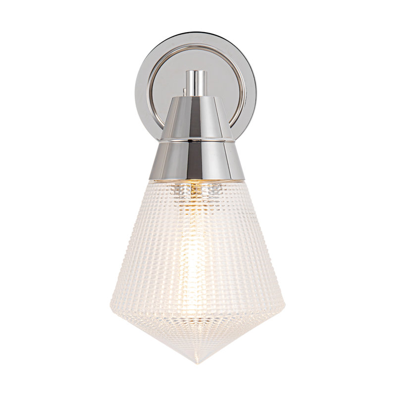 Willard 1 - Light Bath Sconce, Polished Nickel, Clear Prismatic