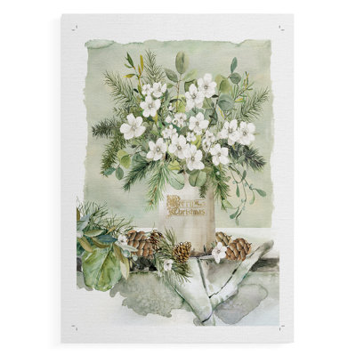 Bouquet «Merry Christmas» - Impression sur toile seulement - NON-CADRE