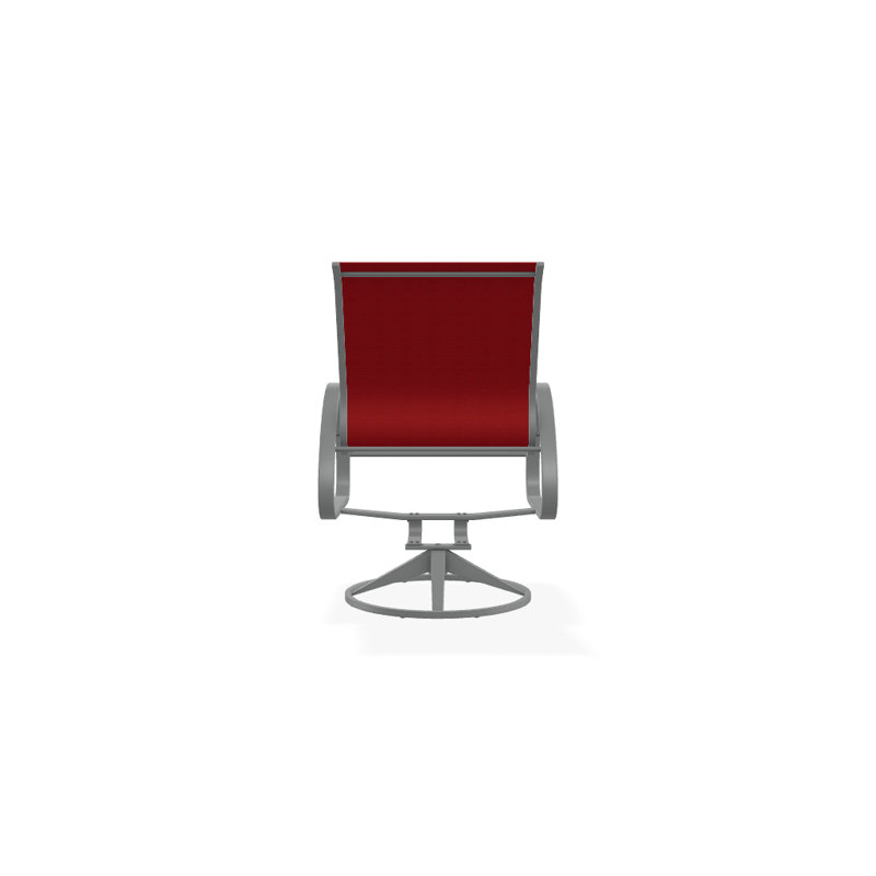 Aruba 1 Outdoor Dining Armchair, Textured Graphite, Red 1D Sunbrella®