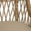 Chaise avec accoudoirs à dossier croisé brun Bruton