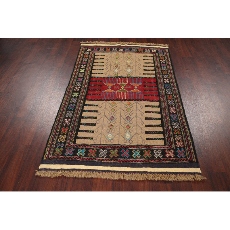 One-of-a-Kind 3'7" X 5'6" New Age Wool Area Rug in