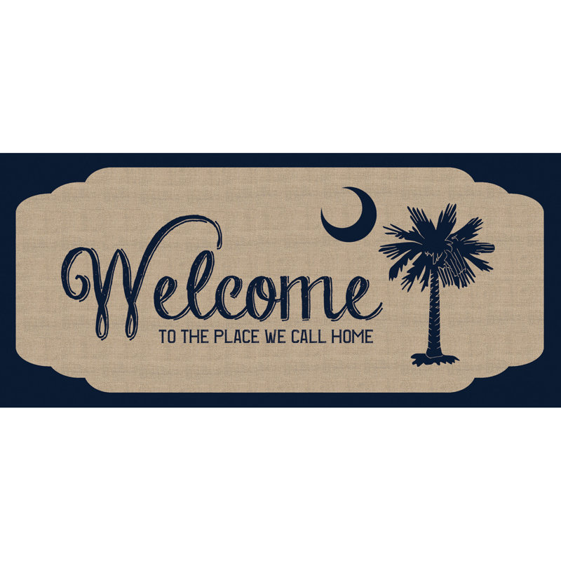 South Carolina Welcome Burlap Sassafras Switch Mat
