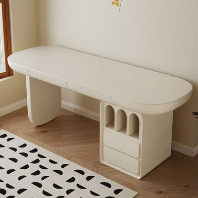 Bureau rectangulaire moderne et simple blanc