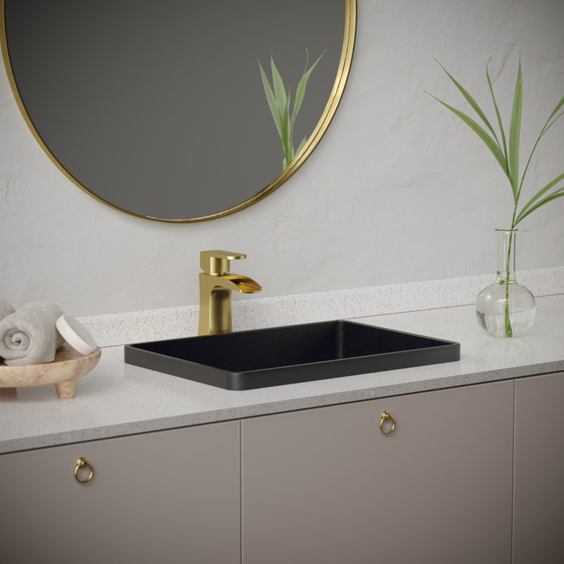 Karran Cinox 14.25'' Stainless Steel Rectangular Bathroom Sink, Gray
