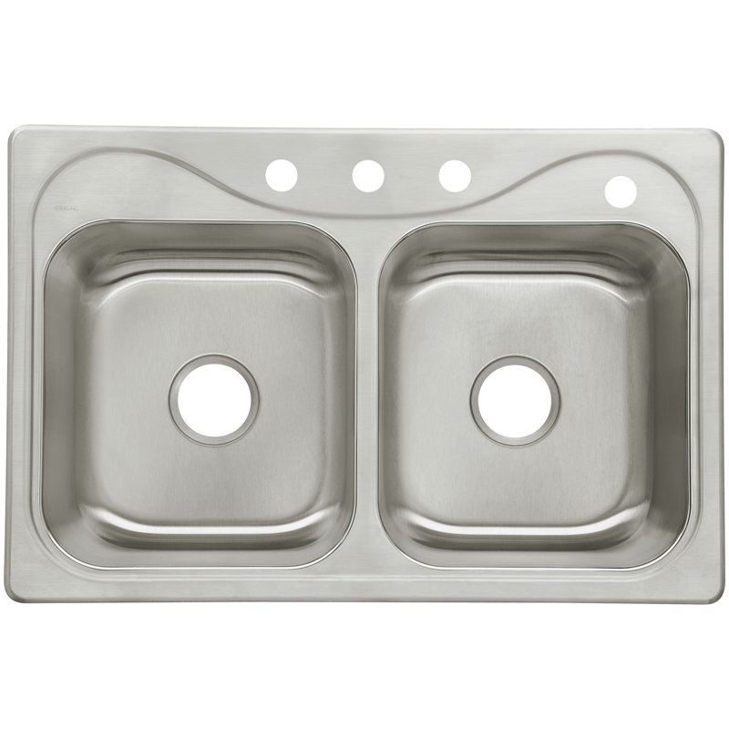 Southhaven 33 " L Double Bowl Stainless Steel Kitchen Sink
