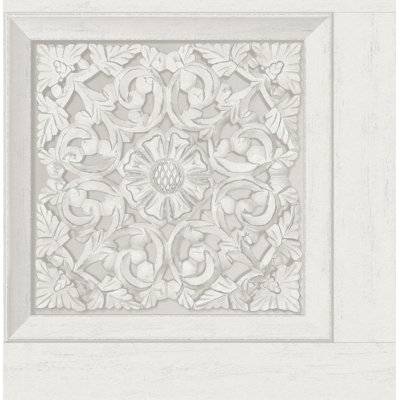 Carved Floral Peel and Stick Wallpaper
