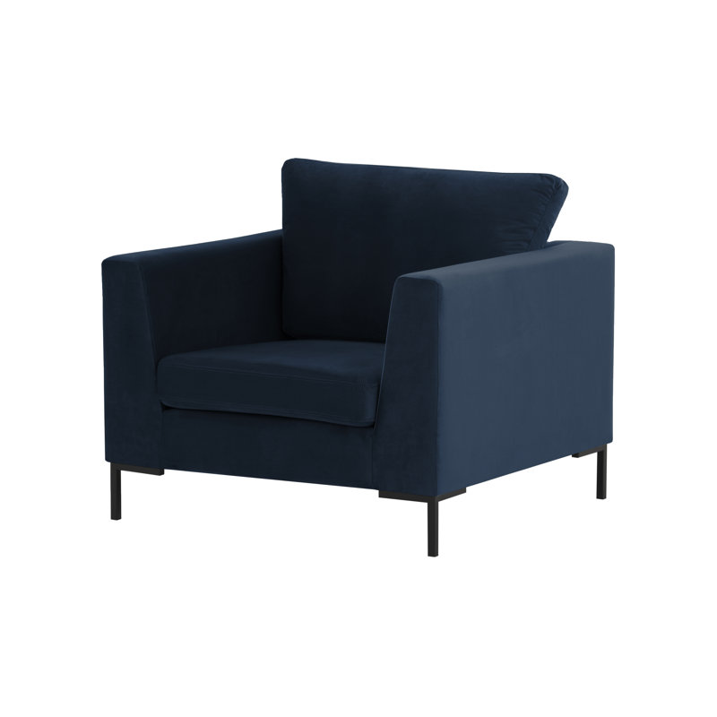 Holiday Velvet Armchair, Blue