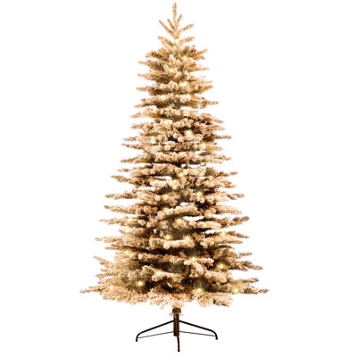 Mountain Pine Christmas Tree 7.5 Ft, 500 And 1264 Branch Tips For Holiday Enjoyment Hinged With Led Lights Flame-retardant Properties