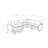 Modern U-Shaped 6-Seat Modular Sectional Sofa With 1 Ottoman & 3 Toss Pillows-1363234022