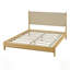 Cadre en bois d'hévéa de qualité supérieure avec tête de lit, design moderne Mid-Century-2098548286