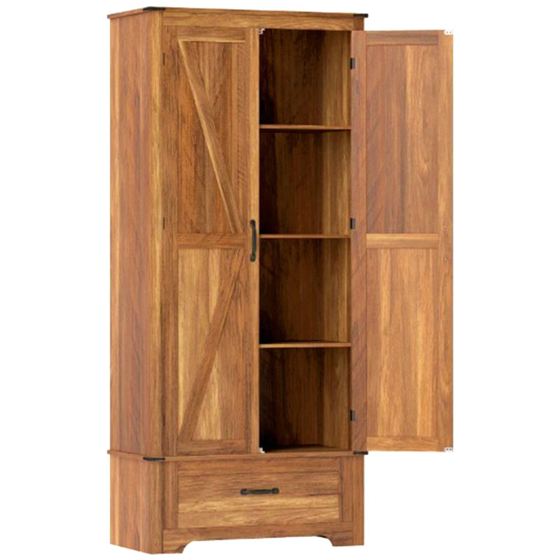 Armoire de cuisine, armoire avec tablettes réglables
