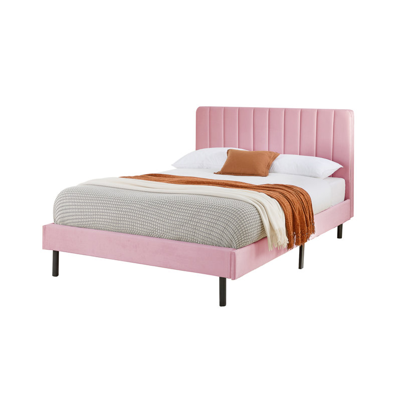 Marguerite Upholstered Bed, Pink, Super King (6')