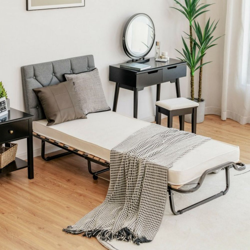 Oscar Metal Folding Bed With Memory Foam Mattress And Dust-Proof Bag