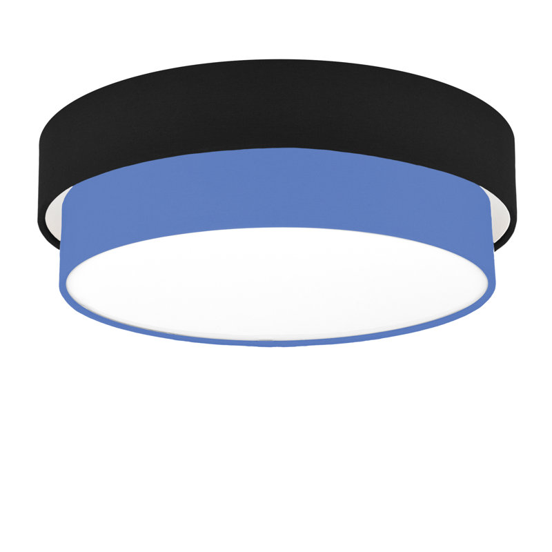 Elanaz Flush Mount, Black, Blue
