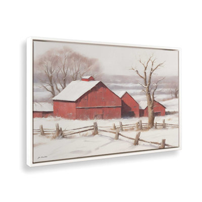"Bundled Up Barns" par Jo Moulton, reproduction d'art sur toile