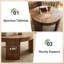 Table basse rustique ronde en bois massif de style campagnard circulaire rond 31,5 pouces pour le salon, facile à assembler-1011055908
