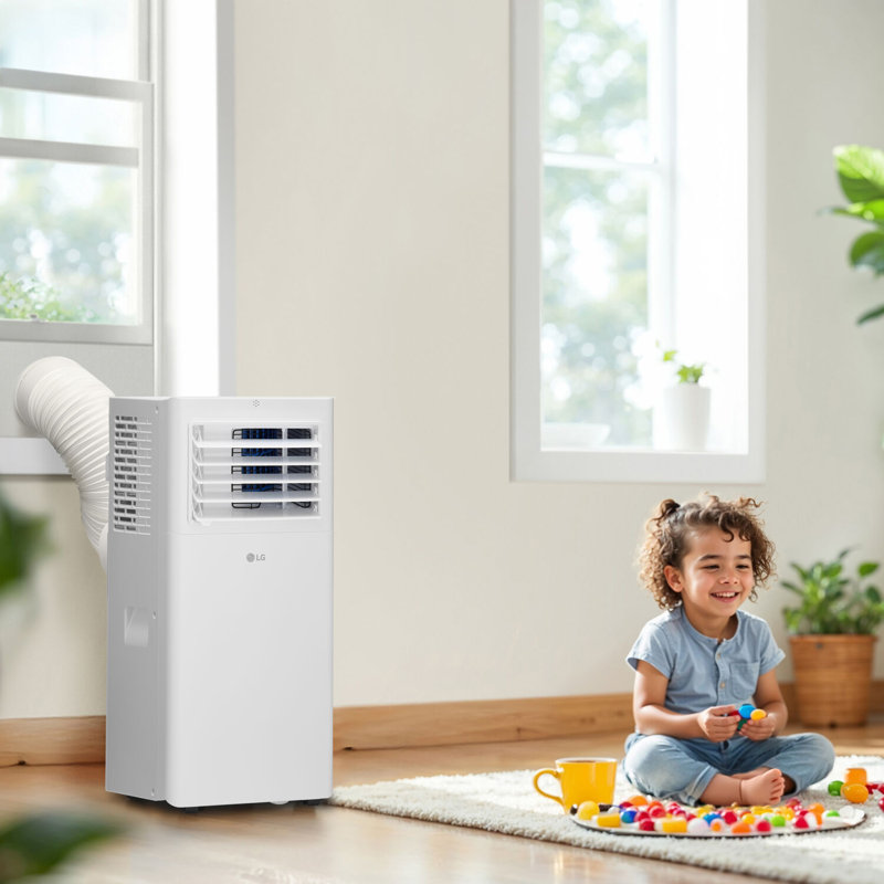 LG 6,000 BTU DOE/ 10,000 BTU ASHRAE 115-Volt Portable Air Conditioner with Dehumidifier Function and LCD Remote, 250 sq. ft.