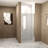 37-36"X 72" Pivot Shower Door, Aluminum Frame, Half Frame ,1/4"(6Mm) Tempered Glass-120179016
