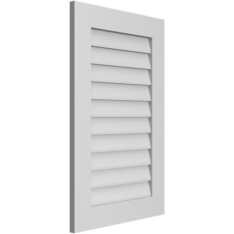 Vent à pignon rectangulaire en uréthane non-fonctionnel, H 34 po x l 22 po x P 1 po