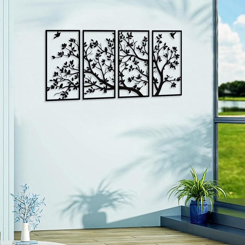 4 Piece No Frame Print on Metal