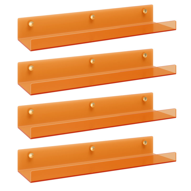 Tablette flottante Jaquita, présentoirs muraux décoratifs, Orange