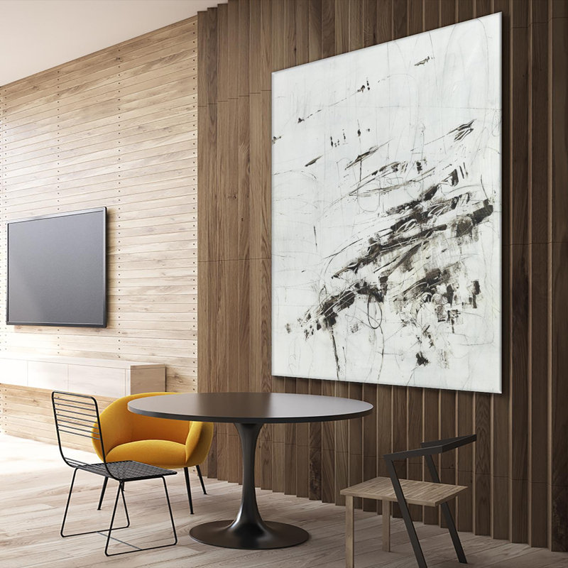 Jet jet sur toile, H 54 po x l 54 po x P 1,5 po