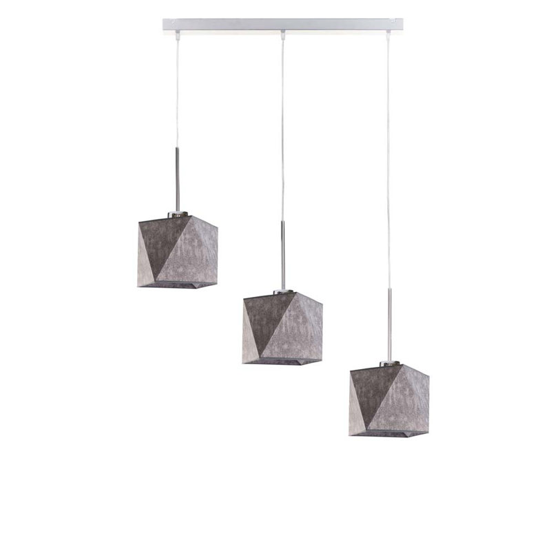 Deneise 3 - Light Kitchen Island Pendant, White/Silver