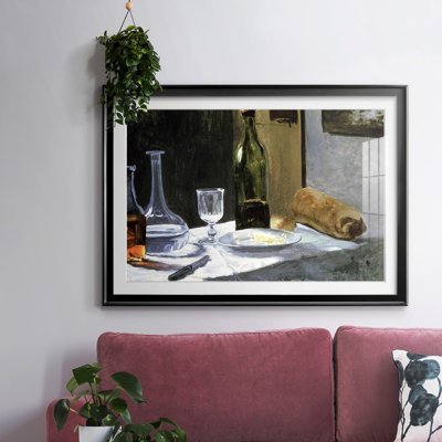 Still Life With Bottles, 1862 - Matted and Framed Under Glass, Large Living Room Wall Art