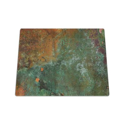 Couvercle et planche à découper pour petit réchaud - bronze rouille et vert