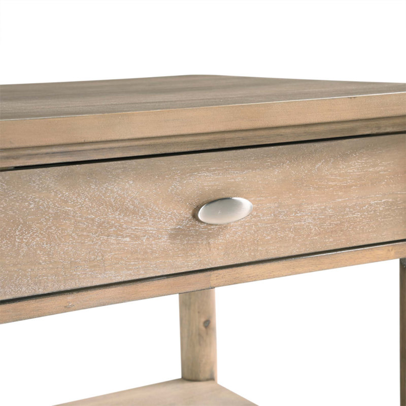 Table basse en bois avec deux tiroirs et une tablette ouverte pour le salon Classic