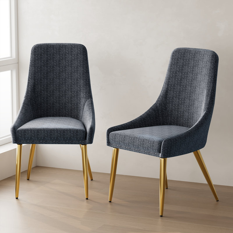 Kuido 19.3'' H Upholstered Dining Chair, Gray