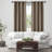 Window Drapes, Jacquard Linen Curtains, Grommet, 2 Panels Set-1714828319