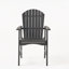 Ensemble de 2 chaises de salle à manger d'extérieur résistantes aux intempéries en bois d'acacia Adirondack-2077264552