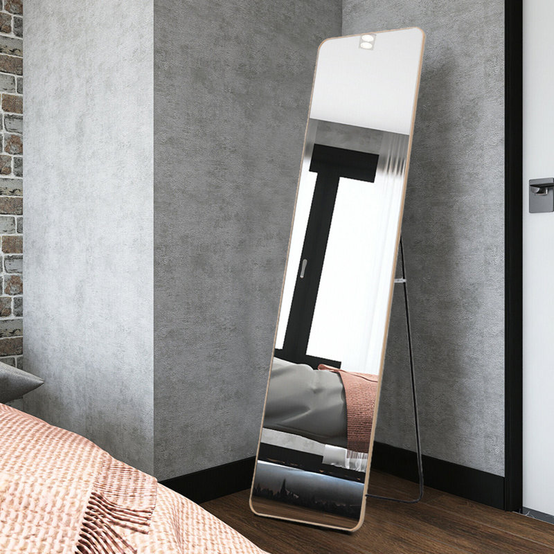 Rectangle Floor Mirror, Gold