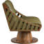 Fauteuil d'appoint pivotant en cuir Quinton-80623749-80623748