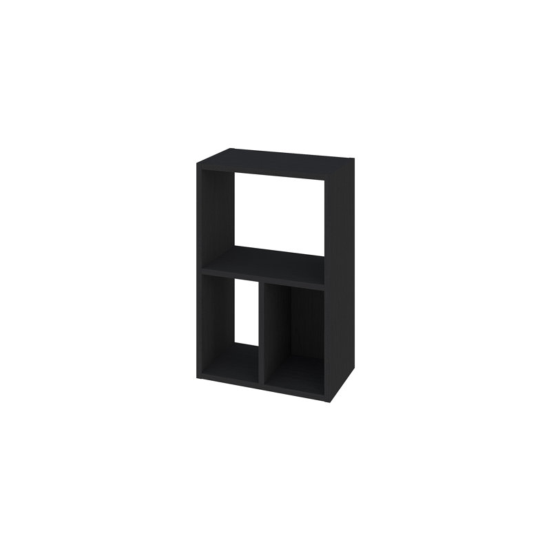 Sereta 68cm H x 44cm W Floating Bookcase, Black