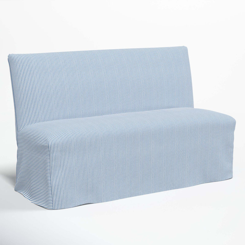 Ivanka Upholstered Bench, Prep Stripe Blue