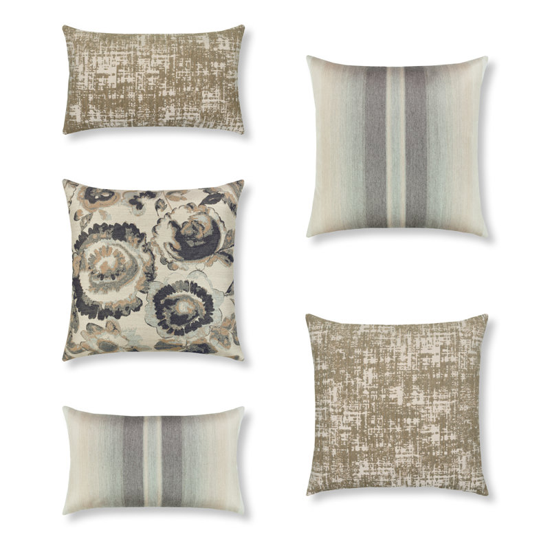 Ambiance Square Indoor / Outdoor Pillow Cover & Insert, 22"H x 22"W, Indigo