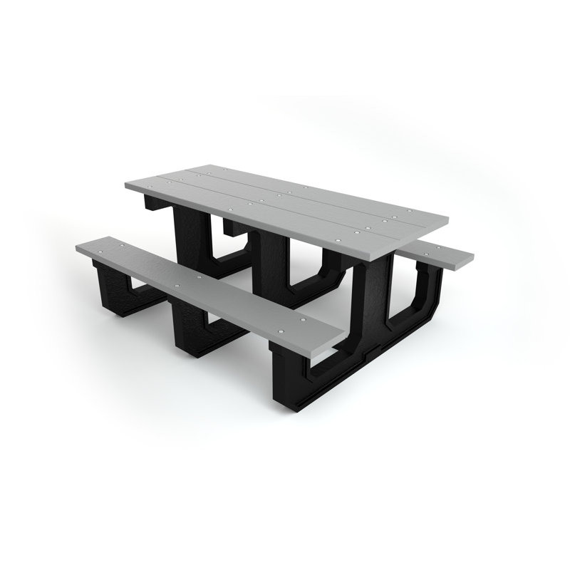 Park Place Picnic Table, Gray, 30.5" H x 72" W x 58" D