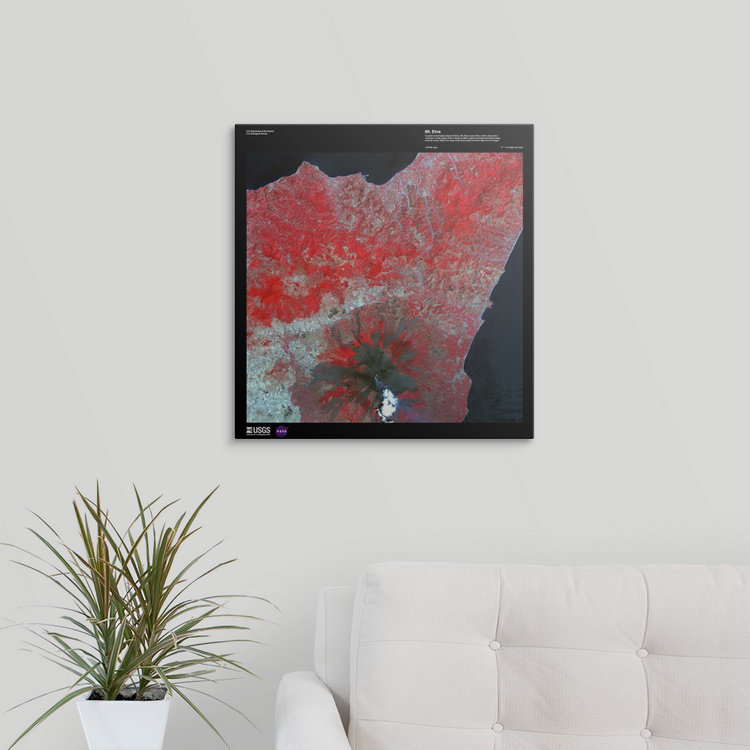 « mt. etna-usg earth », impression, H 20 po x l 19 po x P 1,5 po, Toile