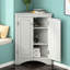 Armoire de salle de bain triangulaire grise - tablettes réglables pour plus de commodité-1490713211