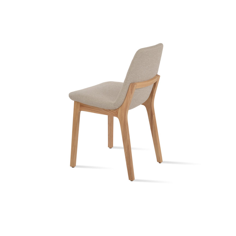 Eiffel Wood Dining Chair, Beige Boucle, Natural